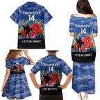 Custom Bulldogs Football ANZAC Family Matching Puletasi and Hawaiian Shirt Gallipoli Camouflage With Poppies