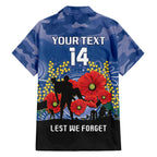 Custom Bulldogs Football ANZAC Hawaiian Shirt Gallipoli Camouflage With Poppies