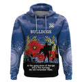 Custom Bulldogs Football ANZAC Hoodie Gallipoli Camouflage With Poppies