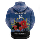 Custom Bulldogs Football ANZAC Hoodie Gallipoli Camouflage With Poppies