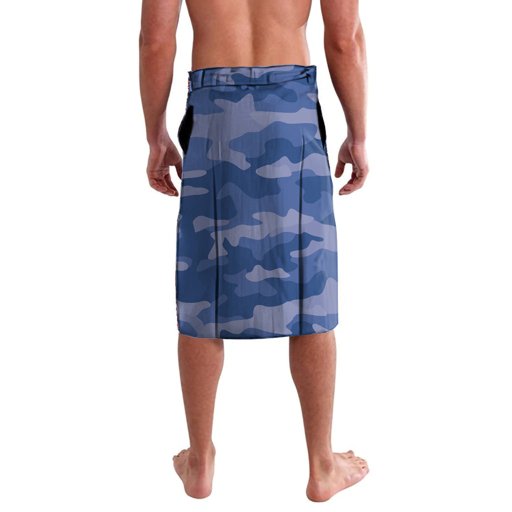 Custom Bulldogs Football ANZAC Lavalava Gallipoli Camouflage With Poppies
