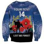 Custom Bulldogs Football ANZAC Sweatshirt Gallipoli Camouflage With Poppies