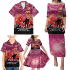 Custom Lions Football ANZAC Family Matching Puletasi and Hawaiian Shirt Gallipoli Camouflage With Poppies