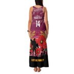 Custom Lions Football ANZAC Family Matching Tank Maxi Dress and Hawaiian Shirt Gallipoli Camouflage With Poppies