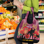 Custom Lions Football ANZAC Grocery Bag Gallipoli Camouflage With Poppies