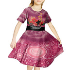 Custom Lions Football ANZAC Kid Short Sleeve Dress Gallipoli Camouflage With Poppies