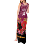 Custom Lions Football ANZAC Tank Maxi Dress Gallipoli Camouflage With Poppies