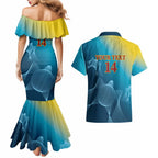 Custom Sri Lanka Cricket Couples Matching Mermaid Dress and Hawaiian Shirt 2024 World Cup Go The Lions