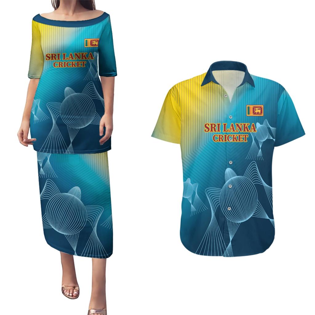 Custom Sri Lanka Cricket Couples Matching Puletasi and Hawaiian Shirt 2024 World Cup Go The Lions
