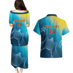 Custom Sri Lanka Cricket Couples Matching Puletasi and Hawaiian Shirt 2024 World Cup Go The Lions