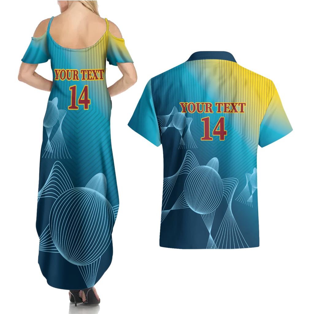 Custom Sri Lanka Cricket Couples Matching Summer Maxi Dress and Hawaiian Shirt 2024 World Cup Go The Lions