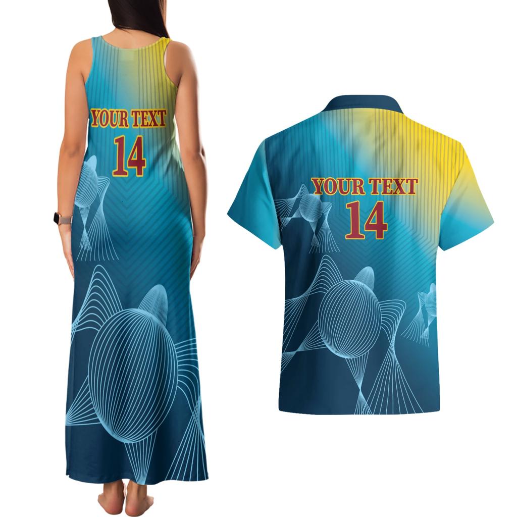 Custom Sri Lanka Cricket Couples Matching Tank Maxi Dress and Hawaiian Shirt 2024 World Cup Go The Lions