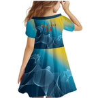 Custom Sri Lanka Cricket Family Matching Mermaid Dress and Hawaiian Shirt 2024 World Cup Go The Lions