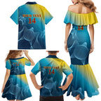 Custom Sri Lanka Cricket Family Matching Mermaid Dress and Hawaiian Shirt 2024 World Cup Go The Lions