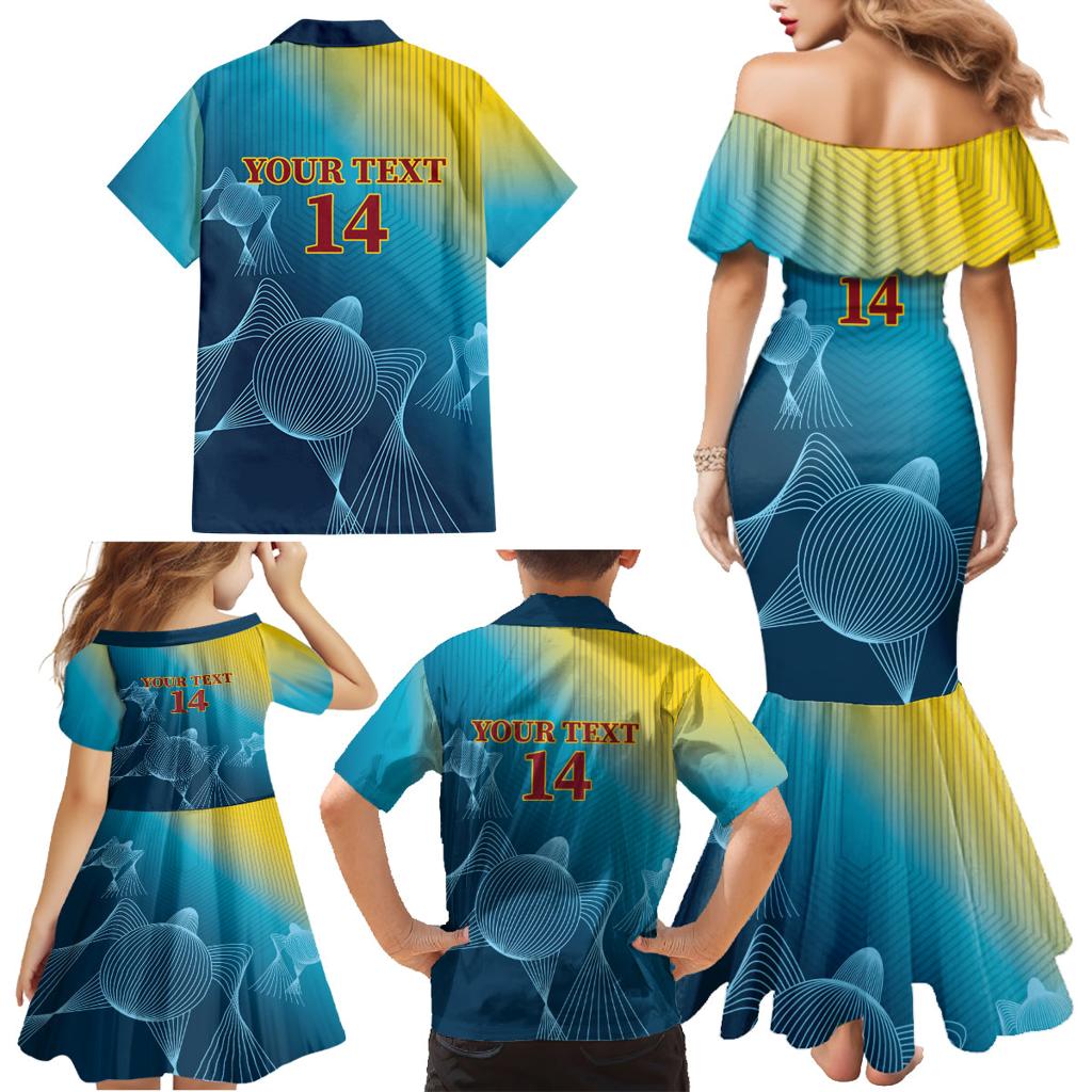 Custom Sri Lanka Cricket Family Matching Mermaid Dress and Hawaiian Shirt 2024 World Cup Go The Lions