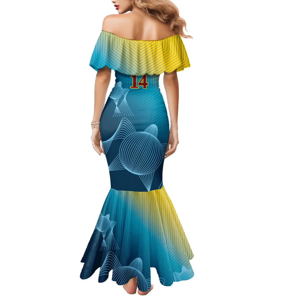 Custom Sri Lanka Cricket Family Matching Mermaid Dress and Hawaiian Shirt 2024 World Cup Go The Lions