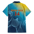 Custom Sri Lanka Cricket Family Matching Off Shoulder Maxi Dress and Hawaiian Shirt 2024 World Cup Go The Lions