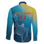 Custom Sri Lanka Cricket Family Matching Off Shoulder Short Dress and Hawaiian Shirt 2024 World Cup Go The Lions