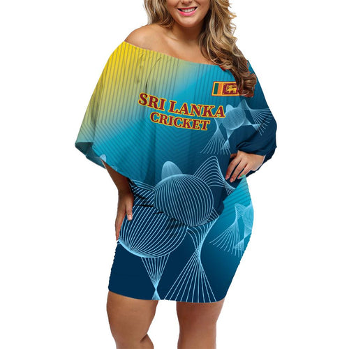 Custom Sri Lanka Cricket Family Matching Off Shoulder Short Dress and Hawaiian Shirt 2024 World Cup Go The Lions