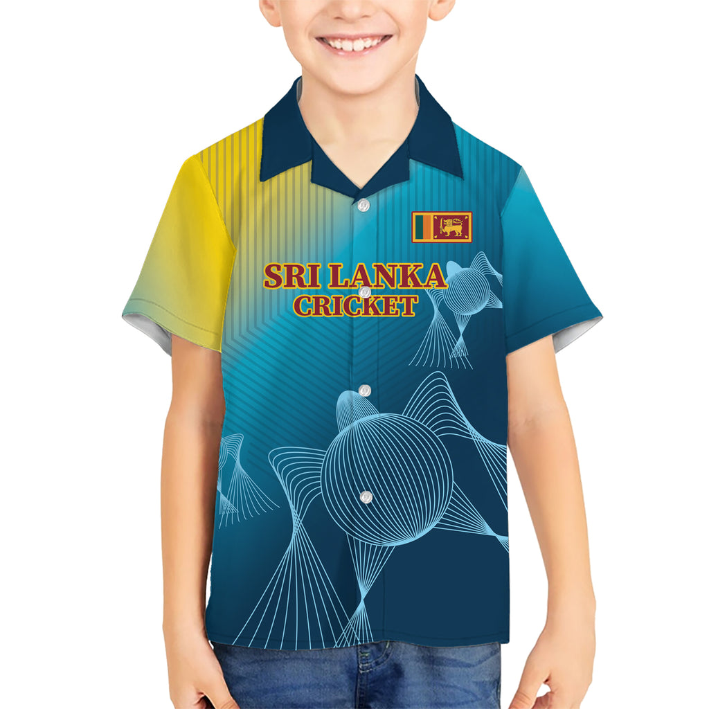 Custom Sri Lanka Cricket Kid Hawaiian Shirt 2024 World Cup Go The Lions