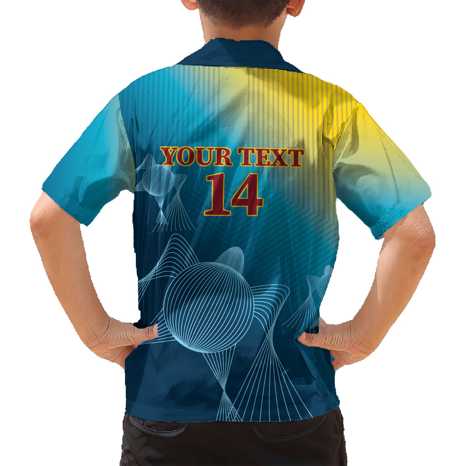Custom Sri Lanka Cricket Kid Hawaiian Shirt 2024 World Cup Go The Lions