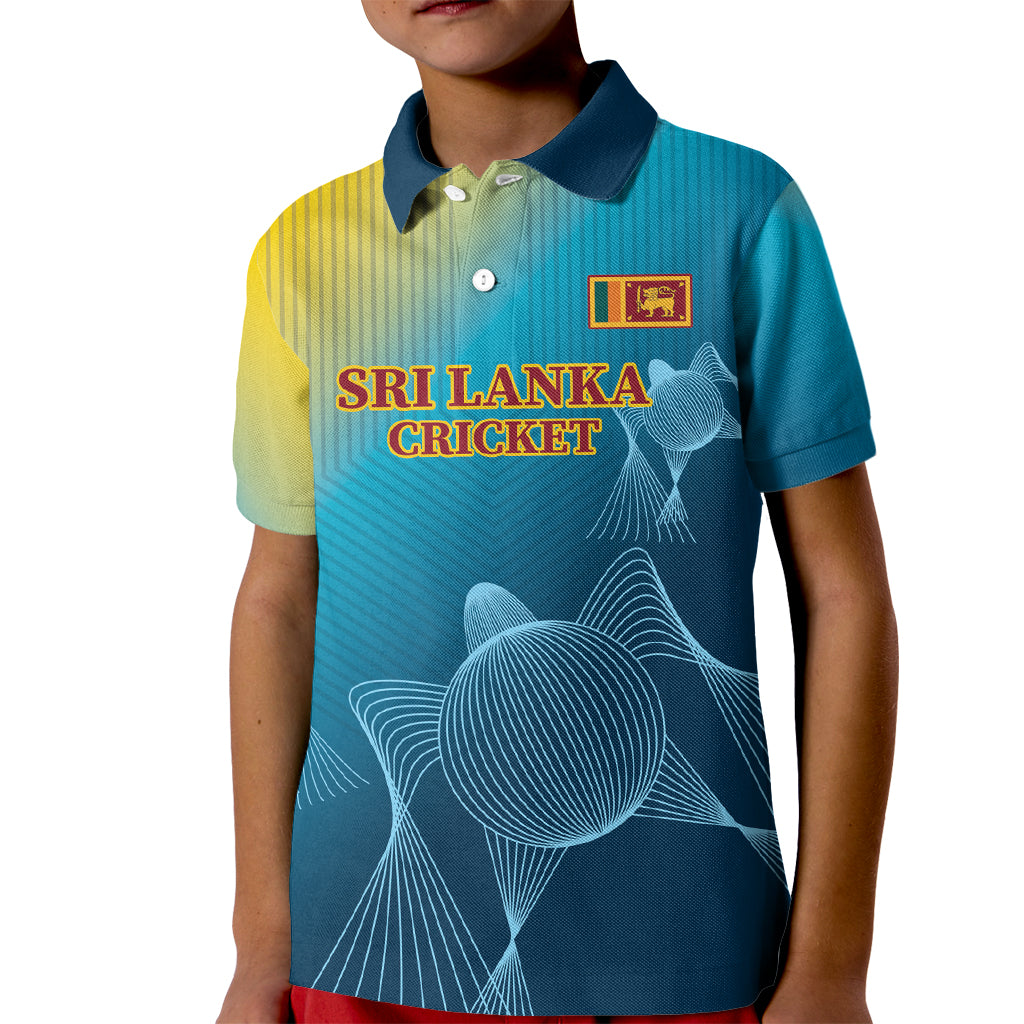 Custom Sri Lanka Cricket Kid Polo Shirt 2024 World Cup Go The Lions