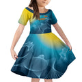 Custom Sri Lanka Cricket Kid Short Sleeve Dress 2024 World Cup Go The Lions