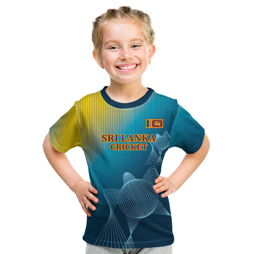 Custom Sri Lanka Cricket Kid T Shirt 2024 World Cup Go The Lions