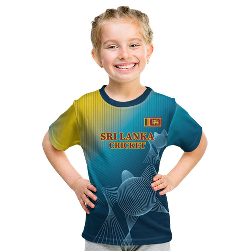 Custom Sri Lanka Cricket Kid T Shirt 2024 World Cup Go The Lions