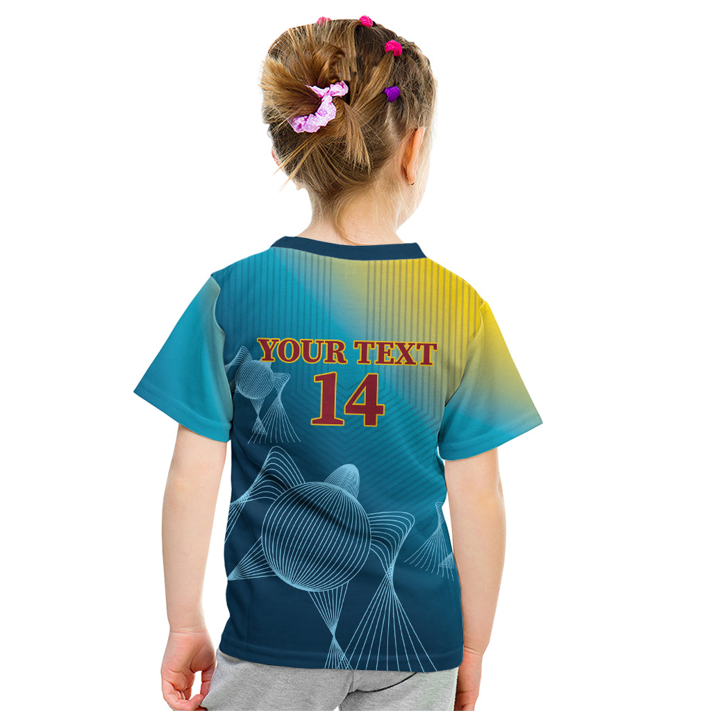 Custom Sri Lanka Cricket Kid T Shirt 2024 World Cup Go The Lions