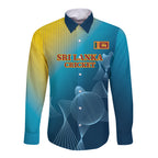 Custom Sri Lanka Cricket Long Sleeve Button Shirt 2024 World Cup Go The Lions