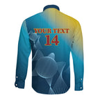 Custom Sri Lanka Cricket Long Sleeve Button Shirt 2024 World Cup Go The Lions