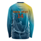 Custom Sri Lanka Cricket Long Sleeve Shirt 2024 World Cup Go The Lions