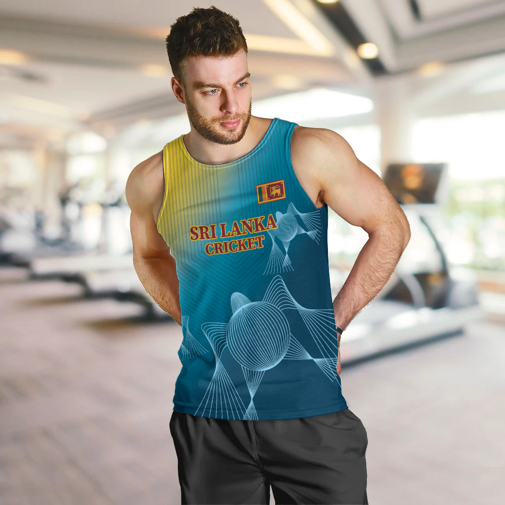 Custom Sri Lanka Cricket Men Tank Top 2024 World Cup Go The Lions