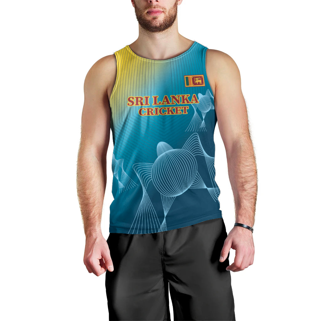 Custom Sri Lanka Cricket Men Tank Top 2024 World Cup Go The Lions