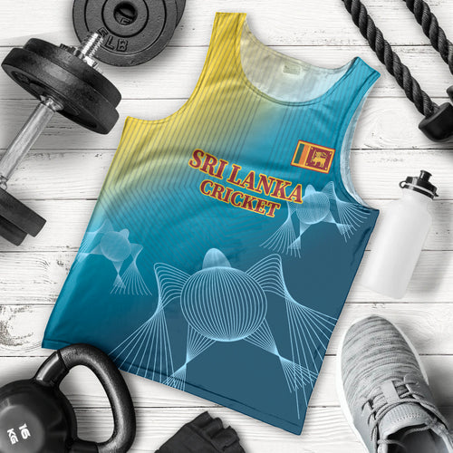 Custom Sri Lanka Cricket Men Tank Top 2024 World Cup Go The Lions