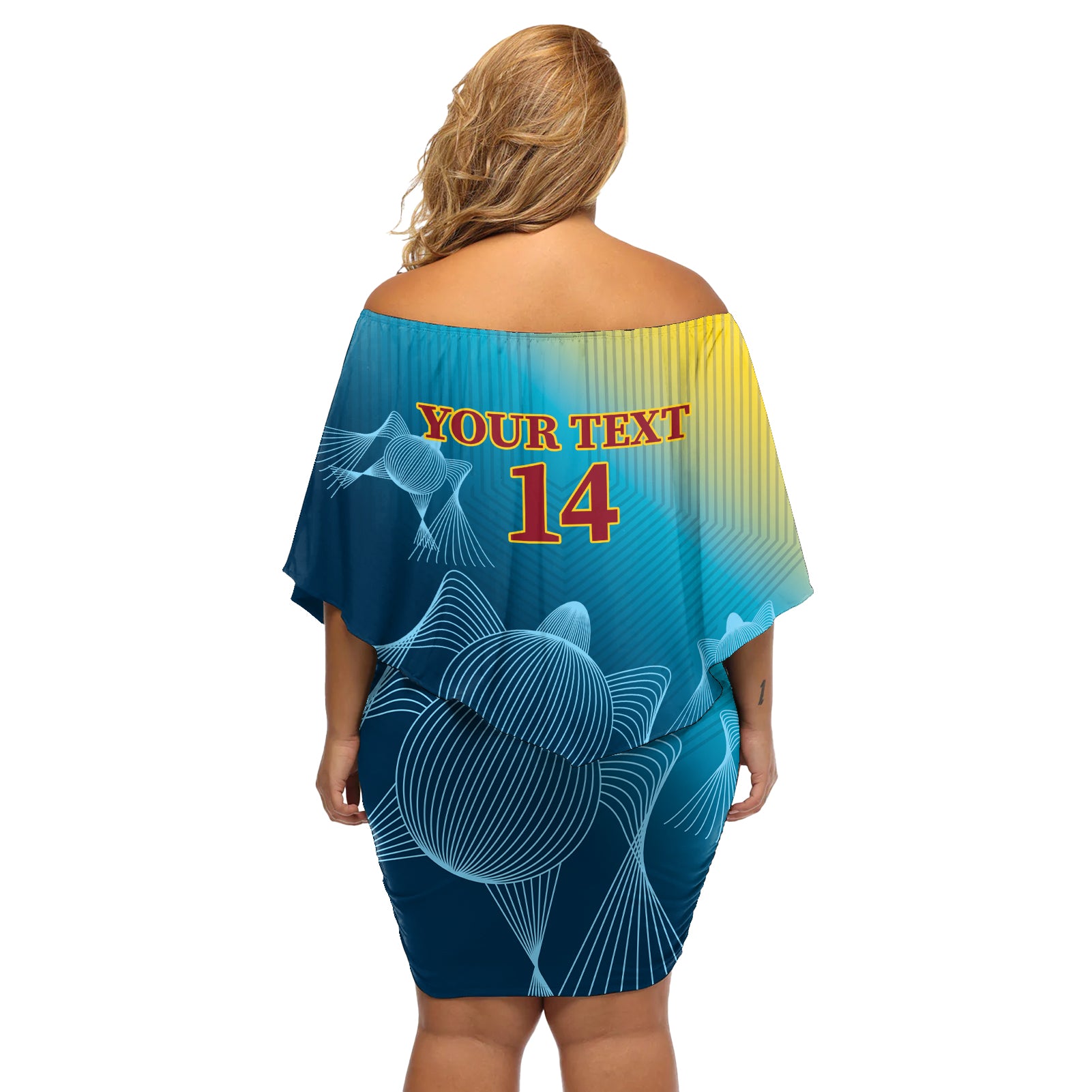 Custom Sri Lanka Cricket Off Shoulder Short Dress 2024 World Cup Go The Lions