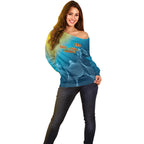 Custom Sri Lanka Cricket Off Shoulder Sweater 2024 World Cup Go The Lions