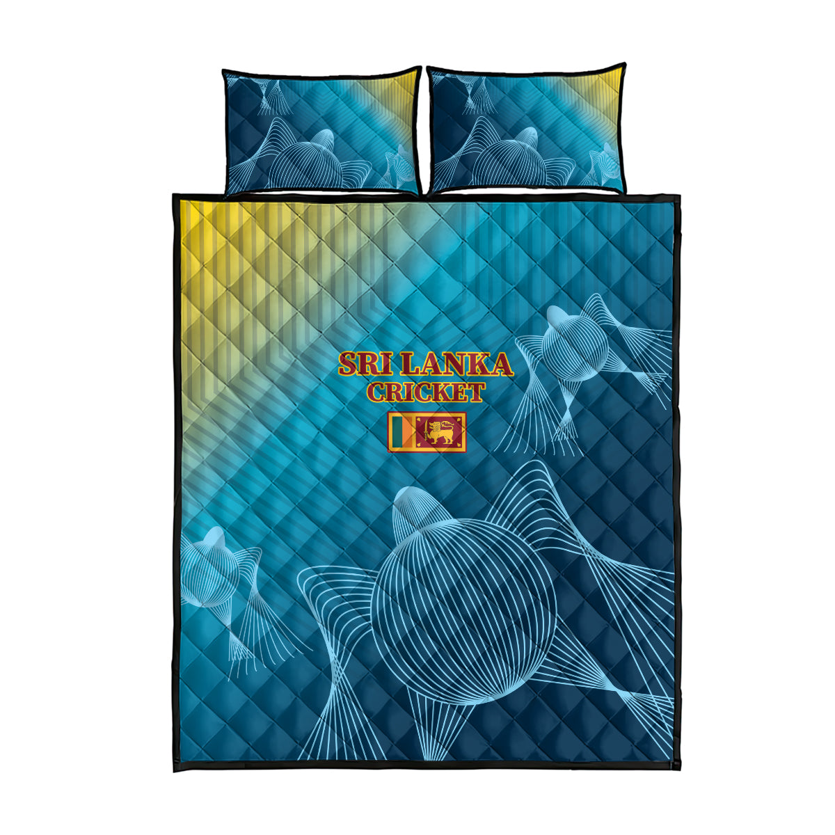 Sri Lanka Cricket Quilt Bed Set 2024 World Cup Go The Lions
