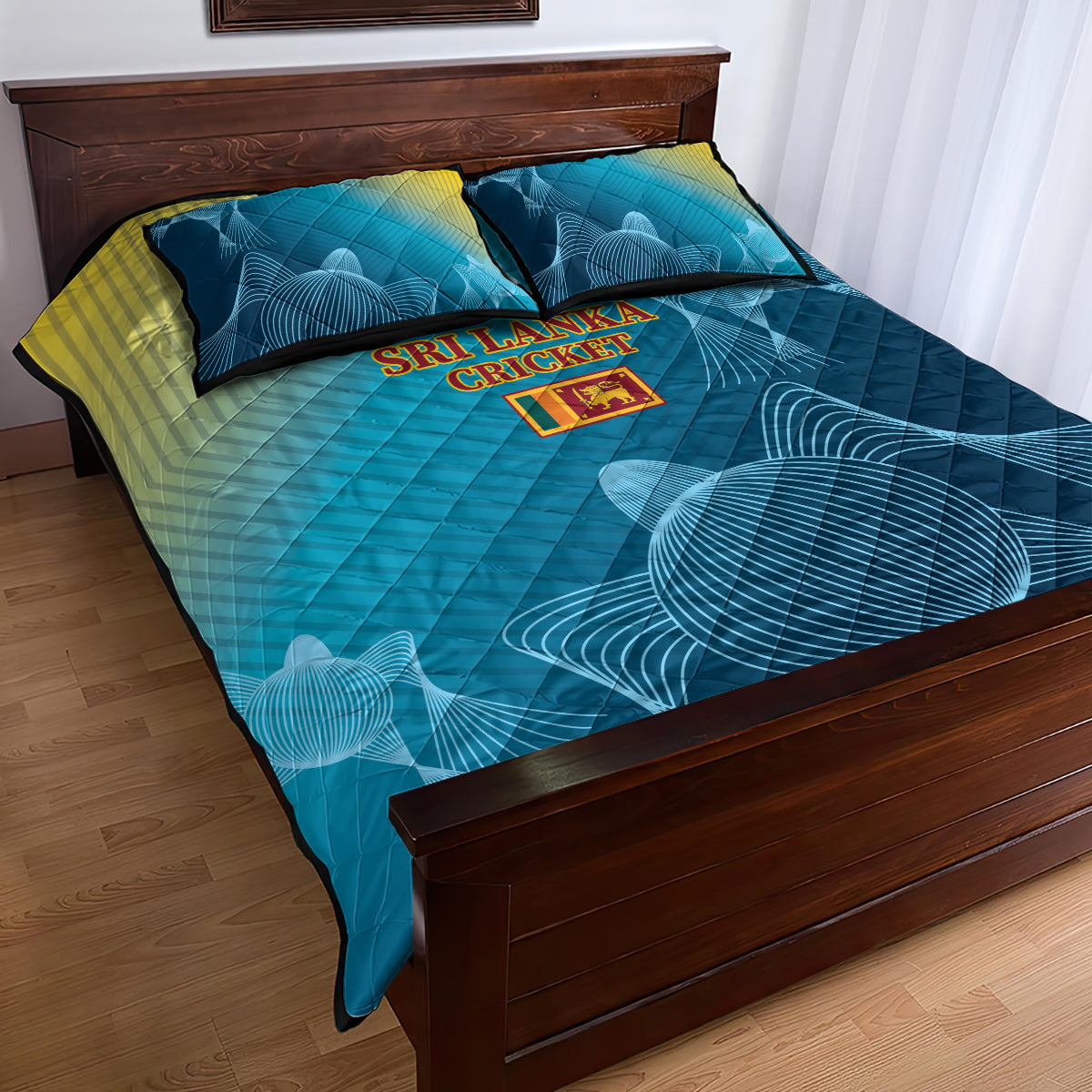 Sri Lanka Cricket Quilt Bed Set 2024 World Cup Go The Lions