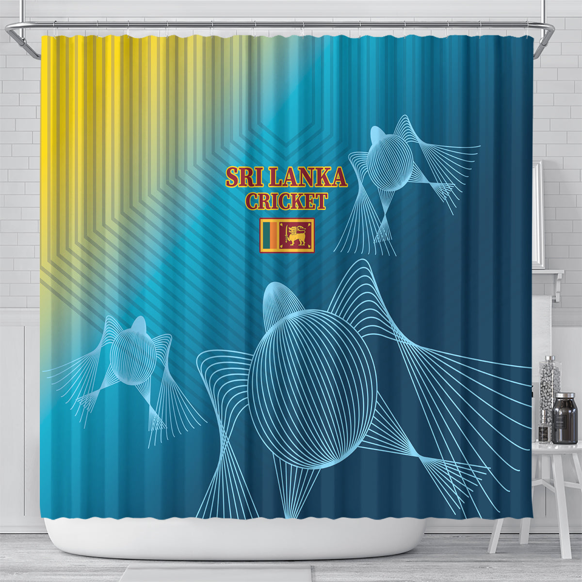 Sri Lanka Cricket Shower Curtain 2024 World Cup Go The Lions