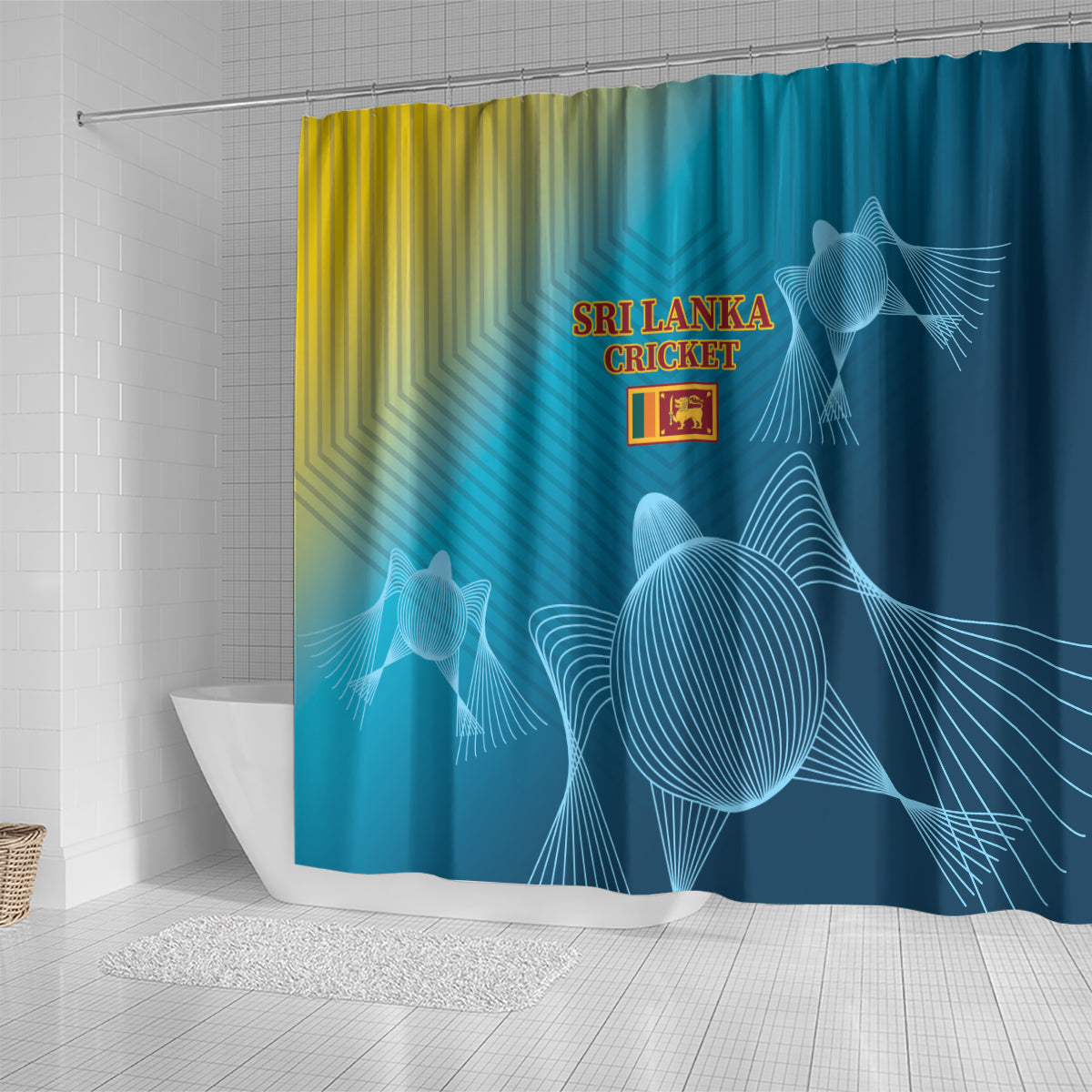 Sri Lanka Cricket Shower Curtain 2024 World Cup Go The Lions