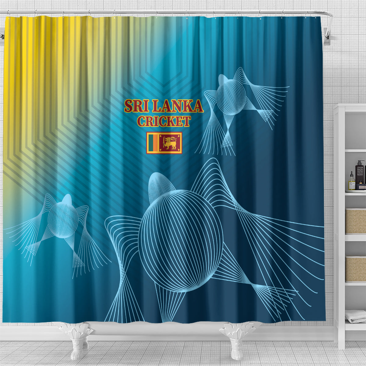 Sri Lanka Cricket Shower Curtain 2024 World Cup Go The Lions