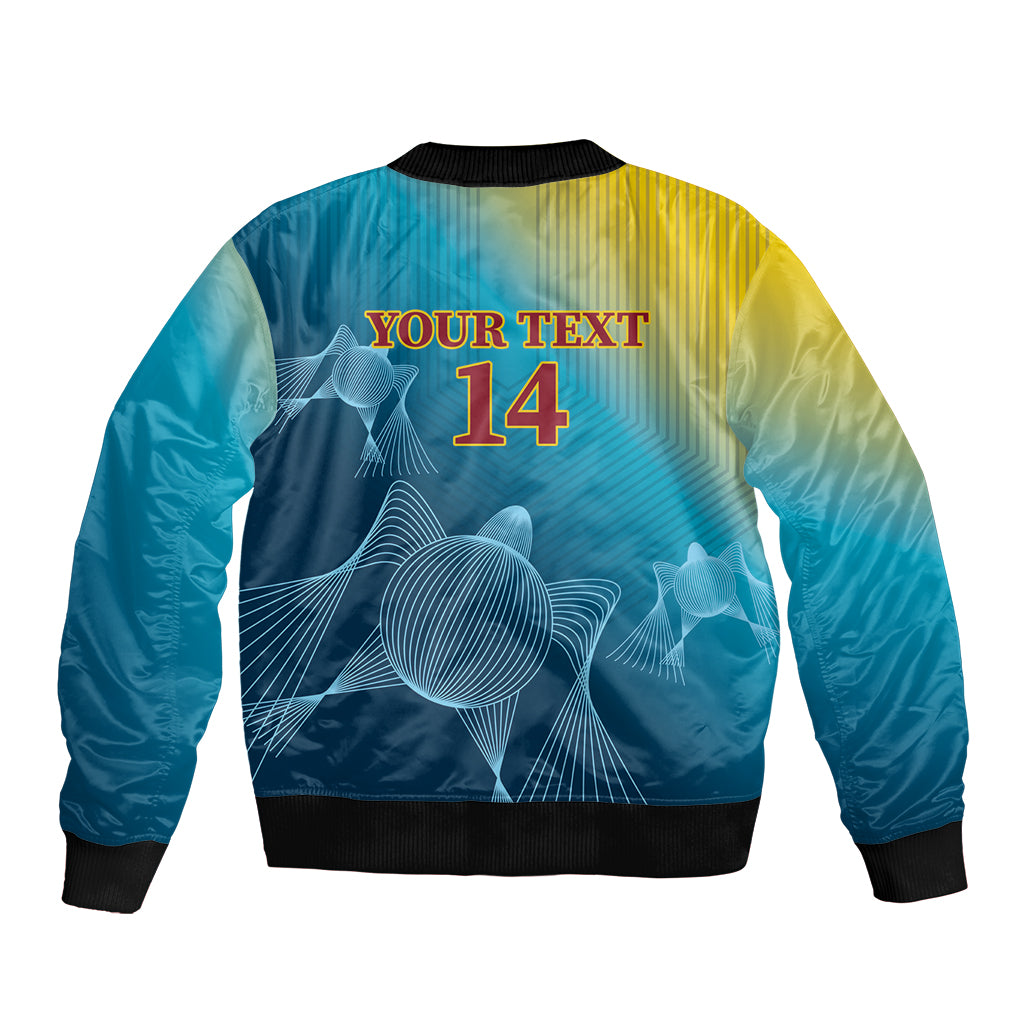 Custom Sri Lanka Cricket Sleeve Zip Bomber Jacket 2024 World Cup Go The Lions