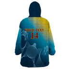 Custom Sri Lanka Cricket Wearable Blanket Hoodie 2024 World Cup Go The Lions
