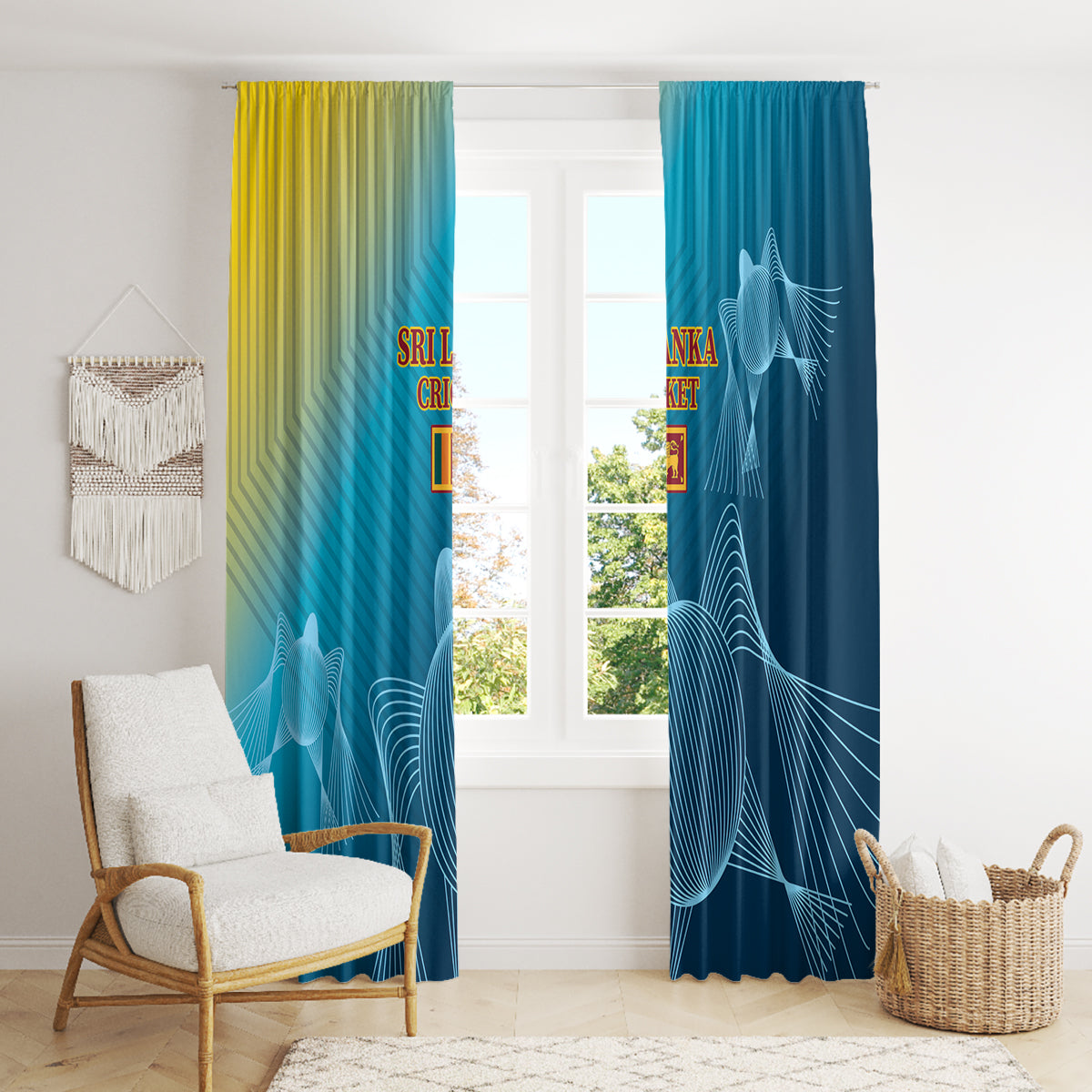 Sri Lanka Cricket Window Curtain 2024 World Cup Go The Lions
