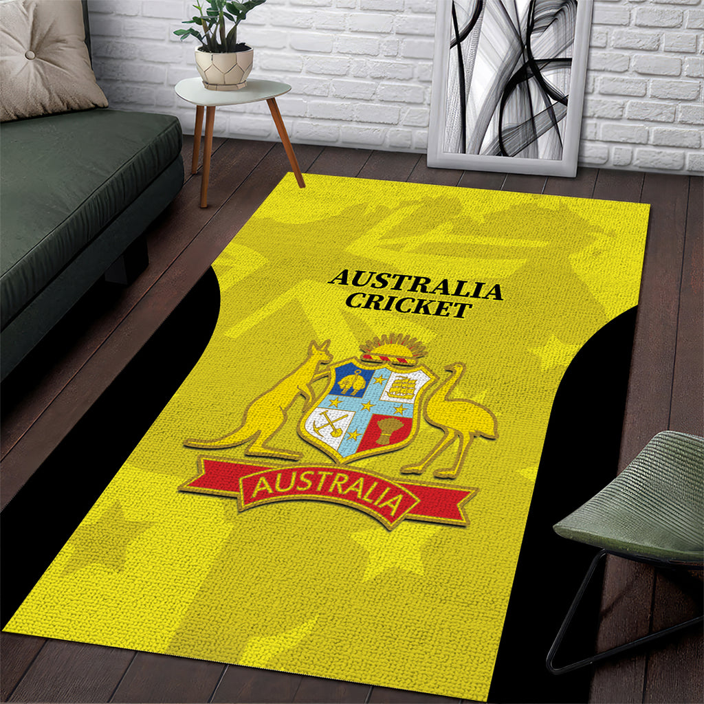 Australia Cricket Area Rug 2024 World Cup Go Aussie - Gold Version