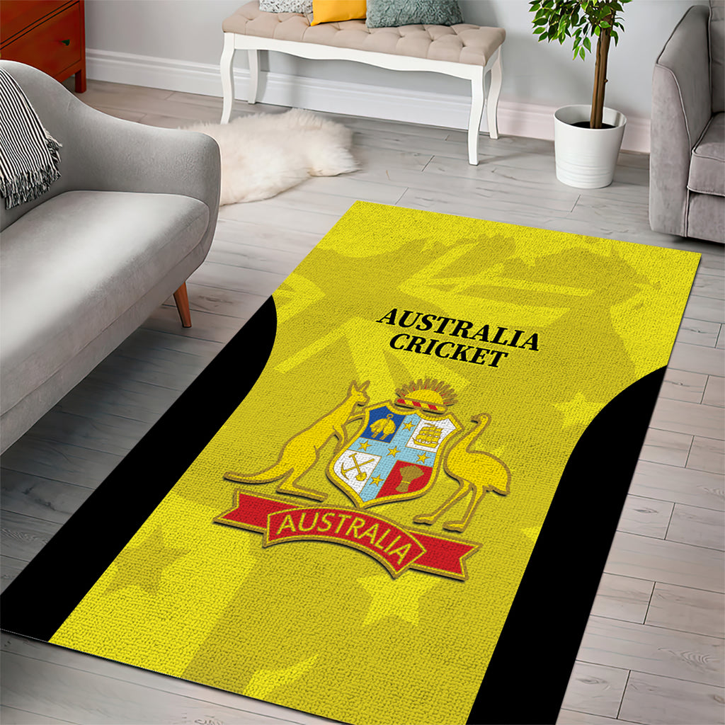 Australia Cricket Area Rug 2024 World Cup Go Aussie - Gold Version