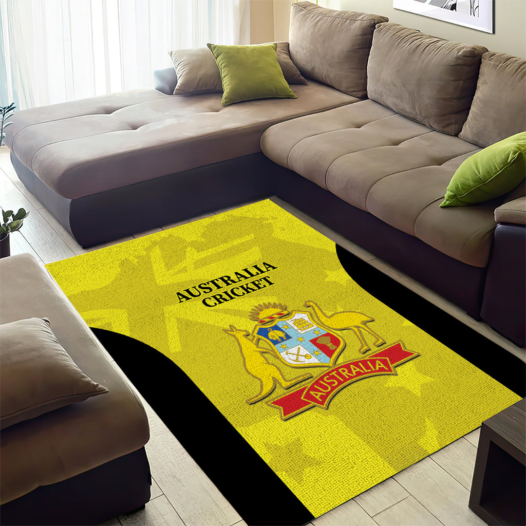 Australia Cricket Area Rug 2024 World Cup Go Aussie - Gold Version