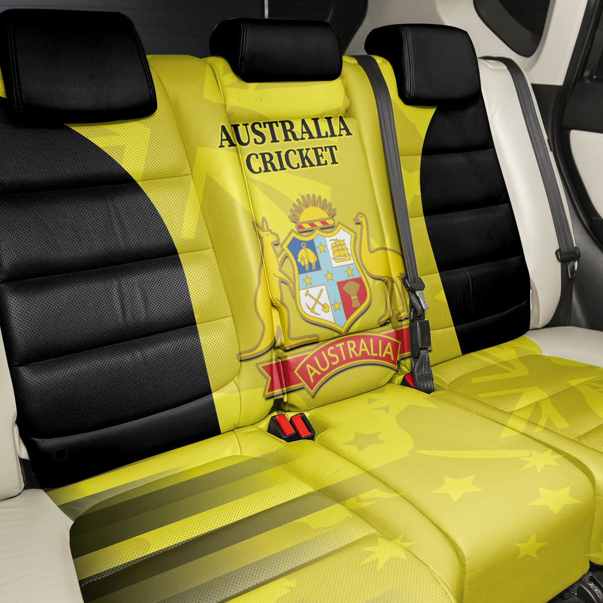 Australia Cricket Back Car Seat Cover 2024 World Cup Go Aussie - Gold Version